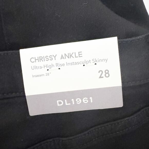 DL1961 Chrissy Ultra High Rise Instasculpt Skinny Jeans Black 28 - Picture 8 of 10
